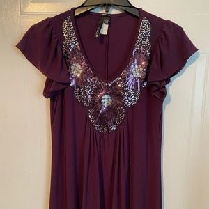 Purple Dress Knee Length